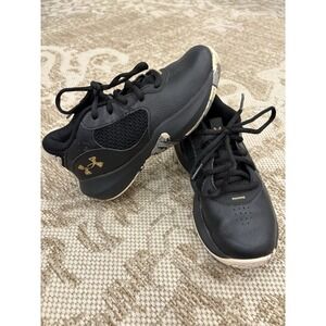 Boys Under Armour Black Athletic Shoes Size 1 Youth Lockdown Six Basketball UA